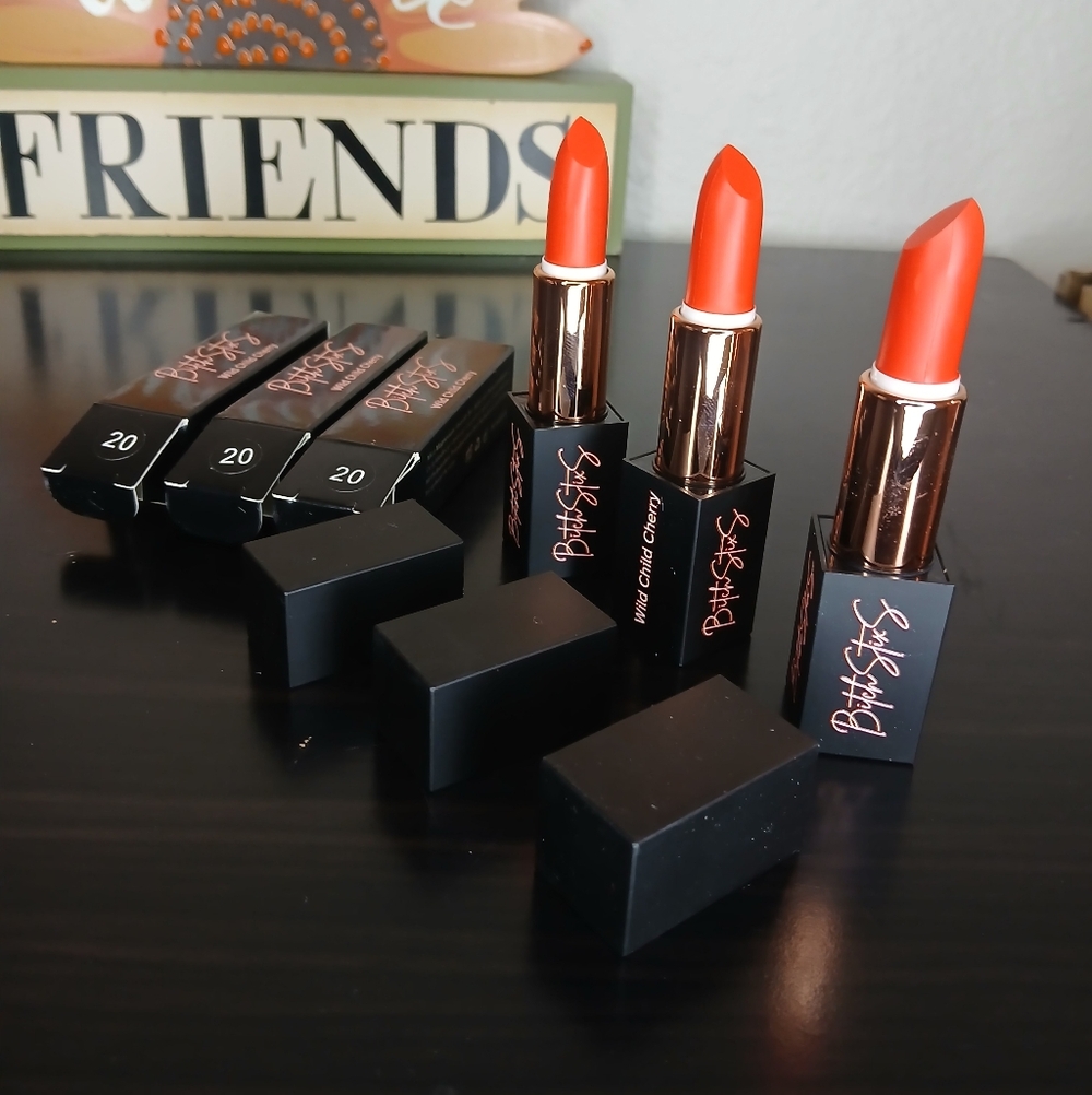 B**** Stixs Lipstick Brand New 3 Pack Bundle Wild Child Cherry